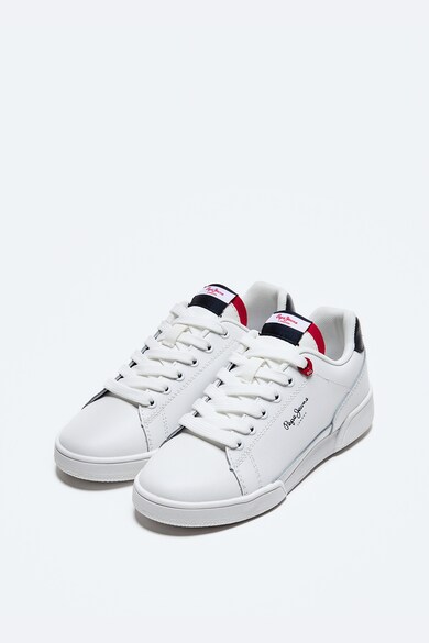 Pepe Jeans London Pantofi sport din piele cu model uni Baieti