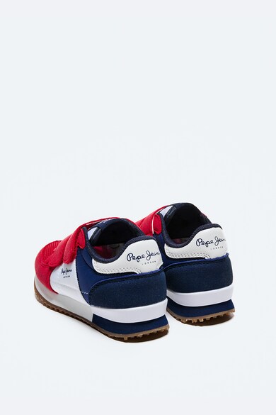 Pepe Jeans London Pantofi sport cu inchidere velcro si model colorblock Baieti