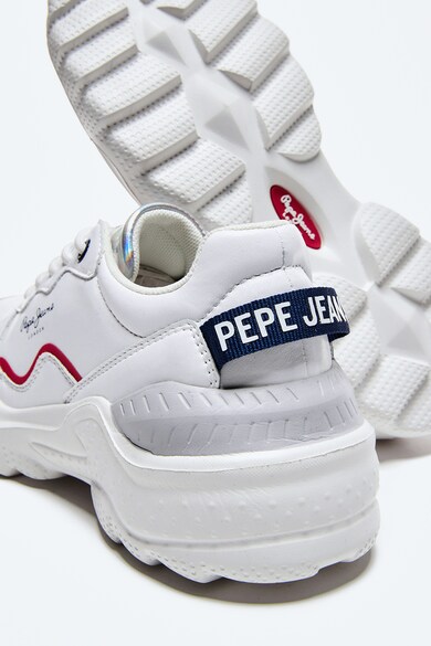 Pepe Jeans London Pantofi sport din piele ecologica cu talpa masiva Fete