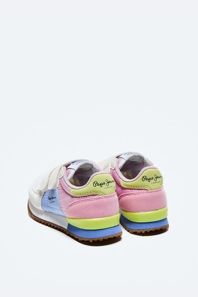 Pepe Jeans London Pantofi sport cu inchidere velcro si detalii matlasate Fete
