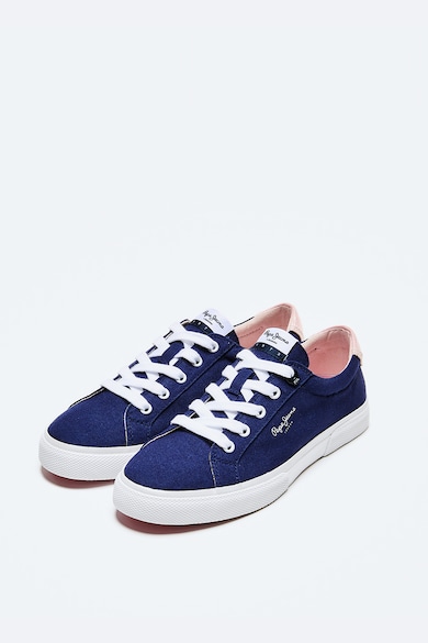 Pepe Jeans London Pantofi sport din panza cu aspect de denim Femei