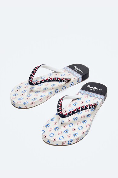 Pepe Jeans London Papuci flip-flop cu motive etnice Femei