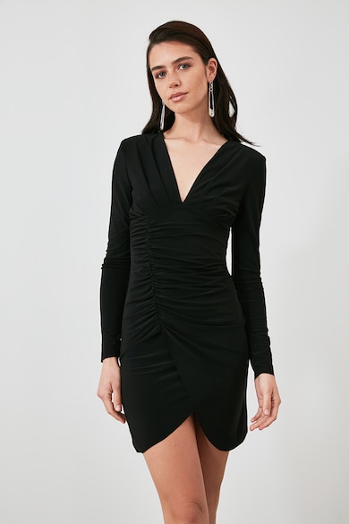 Trendyol Rochie mini bodycon cu pliuri Femei