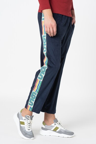 United Colors of Benetton Pantaloni din catifea cu benzi laterale contrastante Barbati