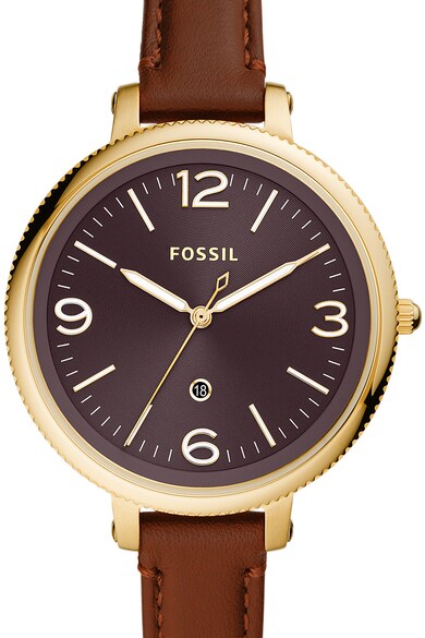 Fossil Ceas quartz cu o curea de piele Femei