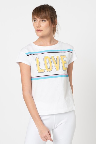 Love Moschino Tricou regular fit cu imprimeu text Femei