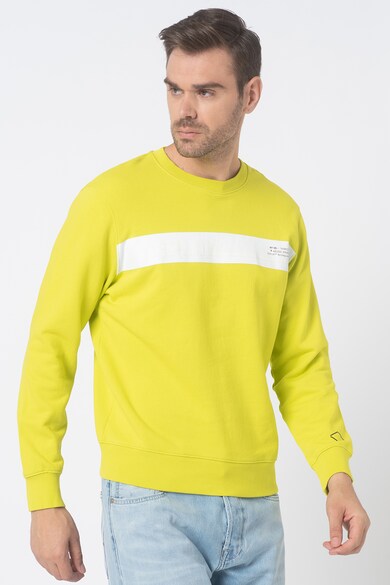 Replay Bluza sport cu decolteu la baza gatului si model colorblock Barbati