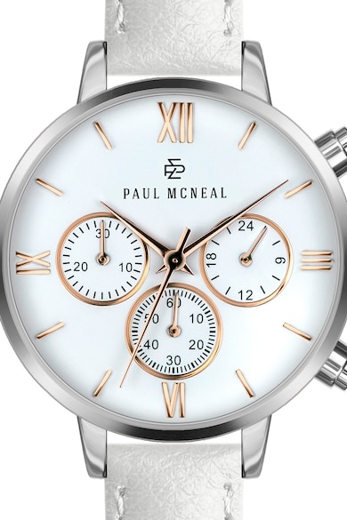 Paul McNeal Часовник с хронограф и кожена каишка Жени