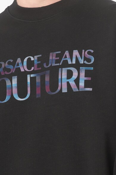 Versace Jeans Couture Bluza sport cu decolteu la baza gatului si logo contrastant Barbati