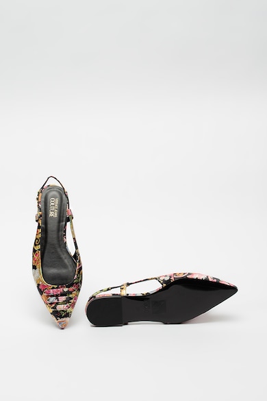 Versace Jeans Couture Pantofi slingback din satin cu imprimeu Audrey Femei