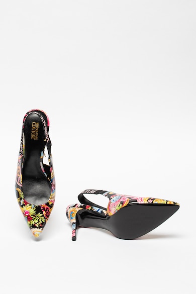 Versace Jeans Couture Pantofi slingback din piele ecologica cu imprimeu Femei