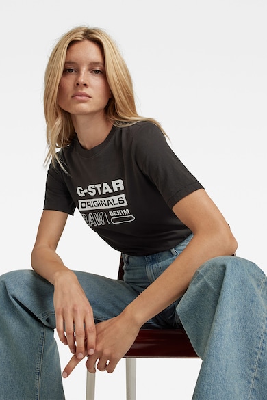 G-Star RAW Tricou de bumbac organic cu imprimeu logo Originals Femei