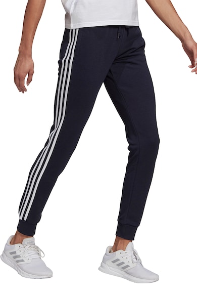 adidas Sportswear Pantaloni sport slim fit cu dungi emblematice, pentru fitness Femei