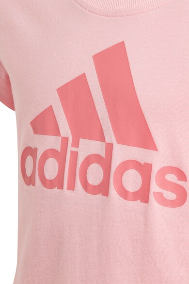 adidas Performance Tricou slim fit cu decolteu la baza gatului si imprimeu logo Fete