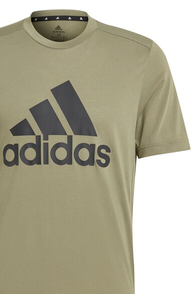 adidas Performance Tricou cu decolteu la baza gatului si logo pentru antrenament Barbati