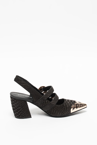 Jeffrey Campbell Pantofi slingback de piele cu aspect de piele de reptila Walter Femei