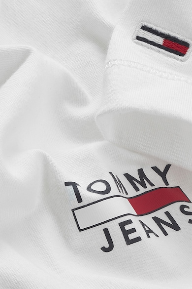 Tommy Jeans Tricou din bumbac organic cu decolteu la baza gatului Barbati