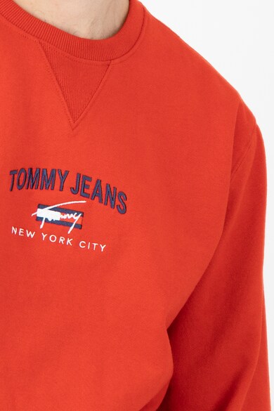 Tommy Jeans Bluza sport de bumbac organic cu decolteu la baza gatului, cu logo Barbati