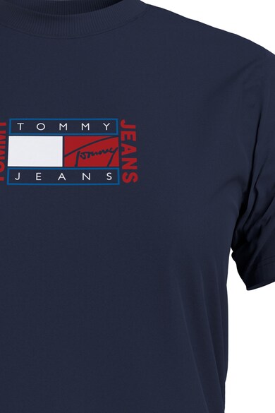 Tommy Jeans Tricou din bumbac organic cu decolteu la baza gatului si logo Femei
