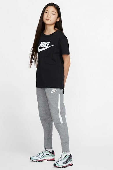 Nike Tricou cu imprimeu logo si terminatie asimetrica Sportswear Futura Fete