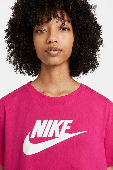 Nike Tricou crop cu imprimeu logo Sportswear Essentials Femei