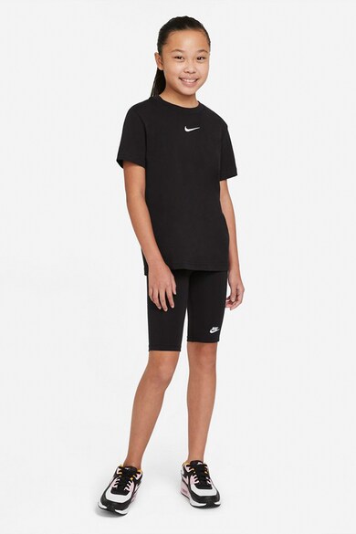 Nike Тениска Essentials с овално деколте и лого Момичета