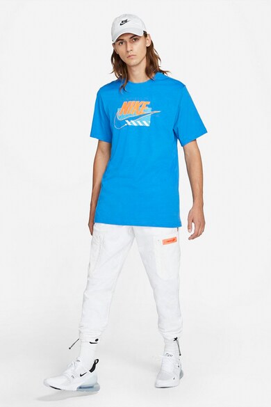 Nike Tricou cu decolteu la baza gatului si imprimeu logo Brandmarks Barbati