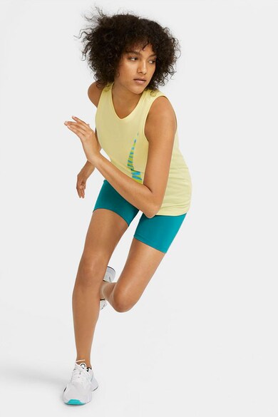 Nike Top cu imprimeu logo si tehnologie Dri Fit pentru fitness Femei