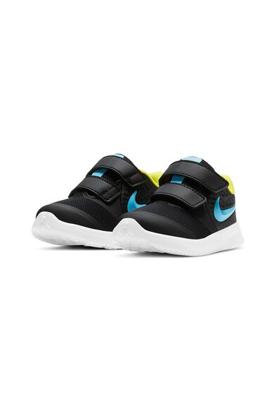 Nike Pantofi sport cu velcro Star Runner 2, Negru/Turcoaz Fete