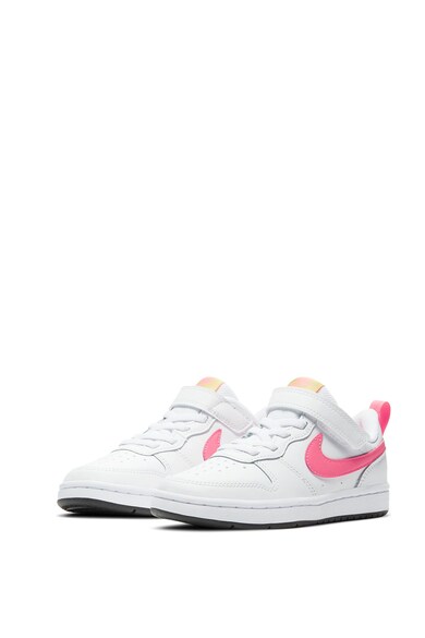 Nike Pantofi sport din piele cu bareta cu inchidere velcro Court Borough Fete