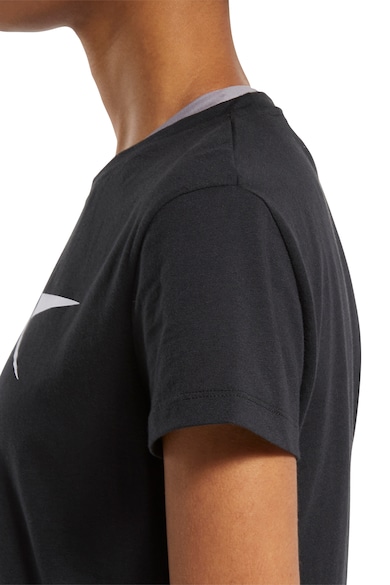 Reebok Tricou slim fit cu imprimeu logo, pentru fitness Essentials Femei