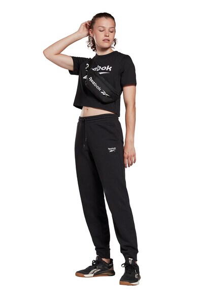 Reebok Tricou crop cu logo supradimensionat Identity Femei