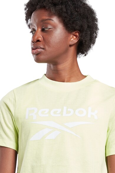 Reebok Tricou crop cu imprimeu logo supradimensionat Identity Femei