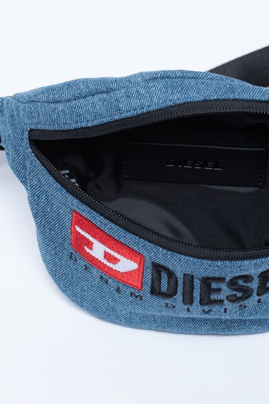 Diesel Borseta din denim cu logo brodat Fete