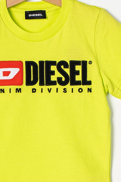 Diesel Tricou cu decolteu la baza gatului si logo Division Fete