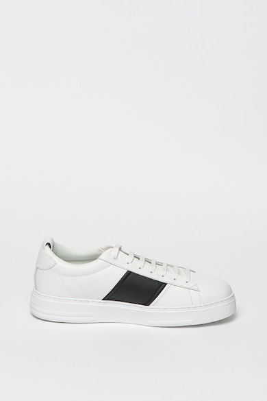 Emporio Armani Pantofi sport low-cut de piele si piele ecologica Barbati