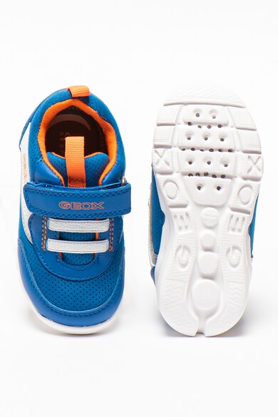 Geox Pantofi de plasa cu velcro si insertii de piele ecologica Runner Baieti