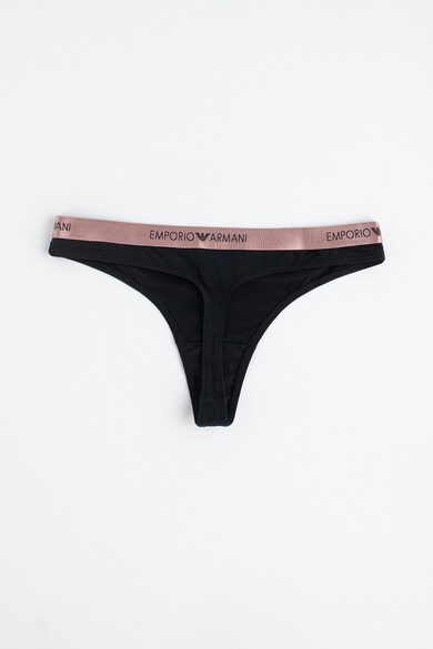 Emporio Armani Underwear Chiloti tanga cu banda cu logo in talie Femei