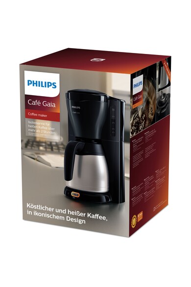 Philips Cafetiera  Gaia HD7544/20, 1000 W, 1.2 l, vas termorezistent din otel inoxidabil, sistem anti-picurare, negru Femei
