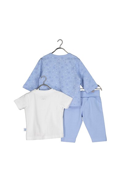 Blue Seven Set de tricou, cardigan si pantaloni lungi cu imprimeu grafic Baieti