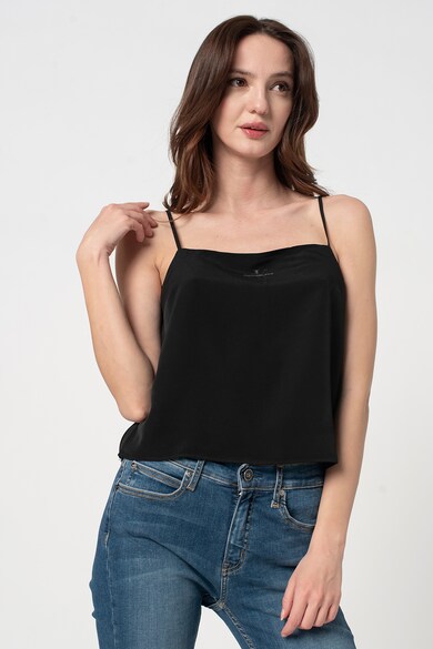 CALVIN KLEIN JEANS Top de satin cu imprimeu logo Femei