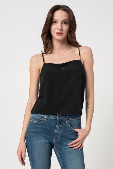 CALVIN KLEIN JEANS Top de satin cu imprimeu logo Femei