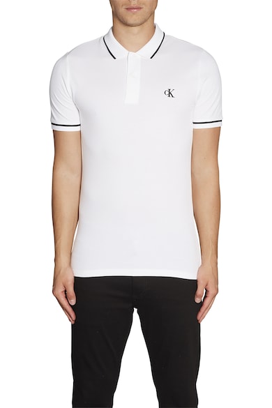 CALVIN KLEIN JEANS Tricou polo din amestec de bumbac organic Barbati