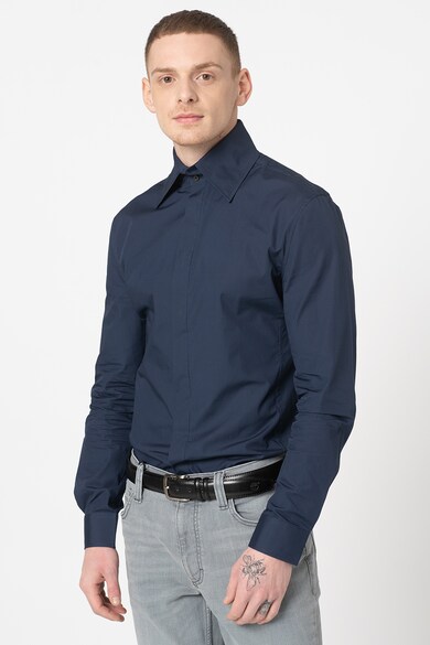 Karl Lagerfeld Памучна риза с широка яка Мъже