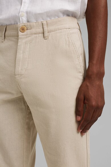 Esprit Pantaloni chino relaxed fit din amestec de in si bumbac Barbati