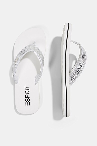 Esprit Papuci flip flop cu aspect stralucitor Femei