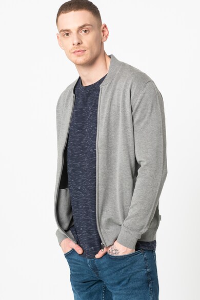 Esprit Cardigan tricotat fin din bumbac organic cu fermoar Barbati