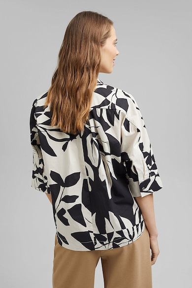 Esprit Bluza de bumbac cu imprimeu botanic Femei
