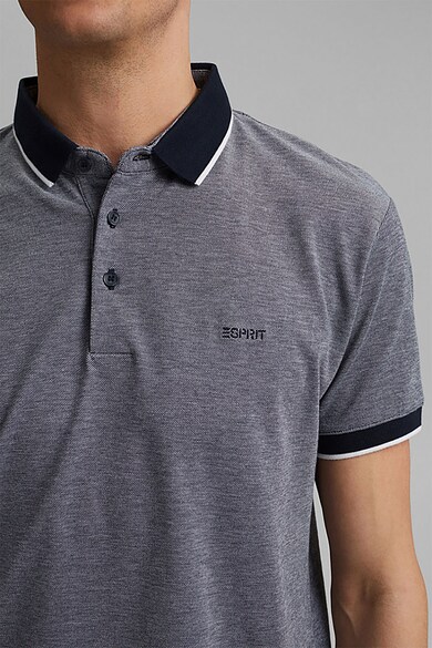 Esprit Tricou polo din bumbac organic si material pique Barbati