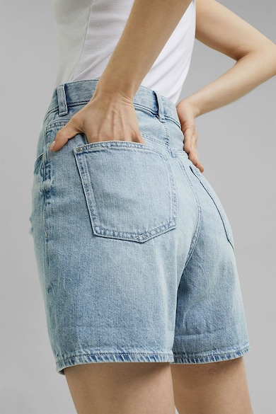 EDC by Esprit Pantaloni scurti de denim din bumbac organic cu aspect decolorat Femei